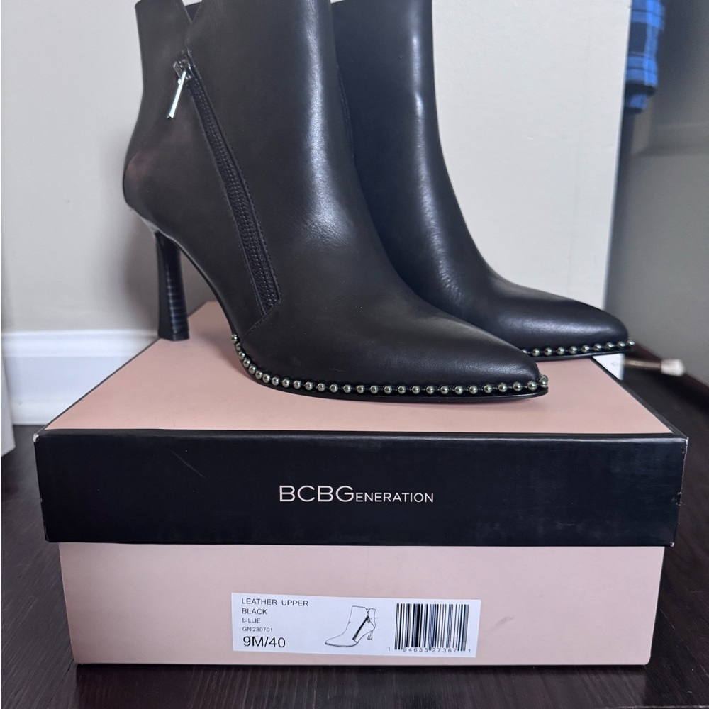 BCBGeneration Black Leather Women's Boots